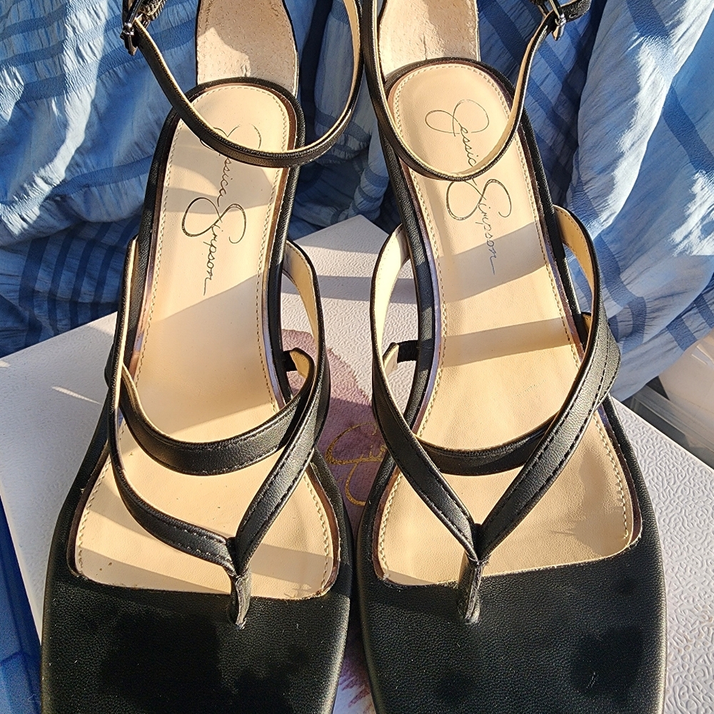 Jessica Simpson Black Strappy Heels